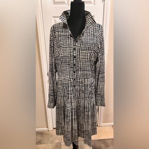 Calvin Klein black and white dress